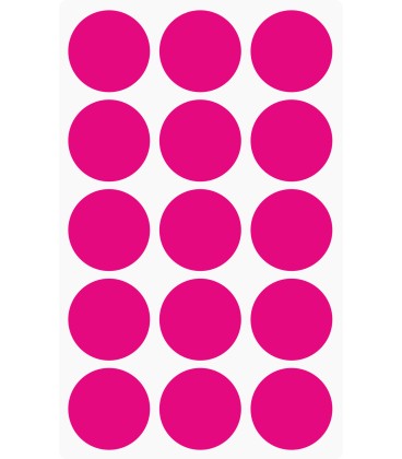 Markeringsstickers rond 35 mm op vel (15 stuks)