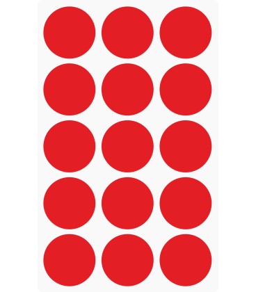 Markeringsstickers rond 35 mm op vel (15 stuks)