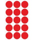 Markeringsstickers rond 35 mm op vel (15 stuks)