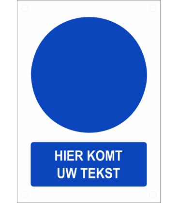 Gepersonaliseerde gebodsborden (verticaal model)