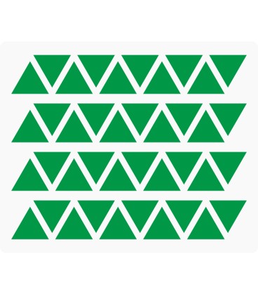 Markeringsstickers driehoek 15 mm op vel (40 stuks)