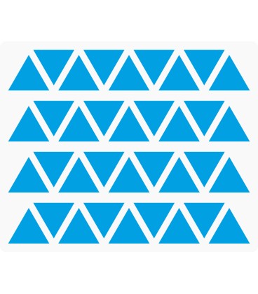 Markeringsstickers driehoek 20 mm op vel (36 stuks)