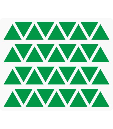 Markeringsstickers driehoek 20 mm op vel (36 stuks)