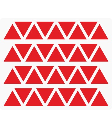 Markeringsstickers driehoek 20 mm op vel (36 stuks)