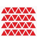 Markeringsstickers driehoek 20 mm op vel (36 stuks)