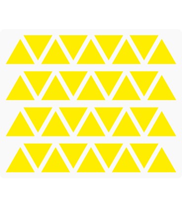 Markeringsstickers driehoek 20 mm op vel (36 stuks)