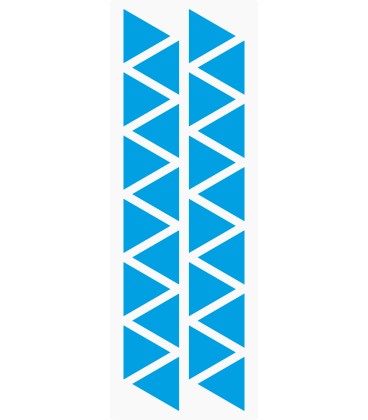 Markeringsstickers driehoek 25 mm op vel (24 stuks)