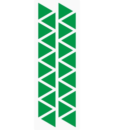 Markeringsstickers driehoek 25 mm op vel (24 stuks)