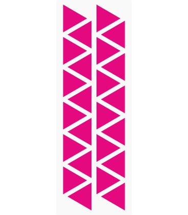 Markeringsstickers driehoek 25 mm op vel (24 stuks)
