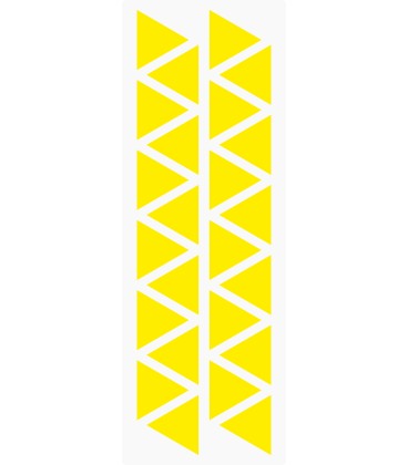 Markeringsstickers driehoek 25 mm op vel (24 stuks)