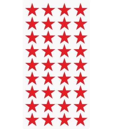 Markeringsstickers ster 20 mm op vel (36 stuks)