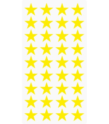 Markeringsstickers ster 20 mm op vel (36 stuks)