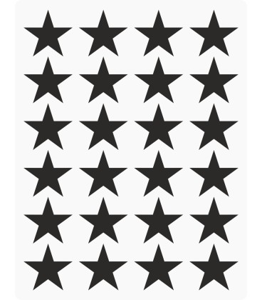 Markeringsstickers ster 25 mm op vel (24 stuks)