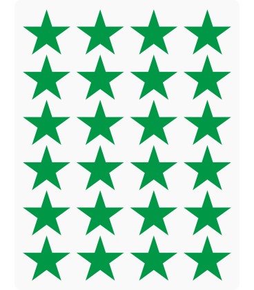 Markeringsstickers ster 25 mm op vel (24 stuks)