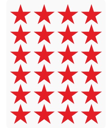 Markeringsstickers ster 25 mm op vel (24 stuks)