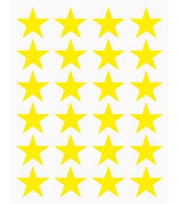 Markeringsstickers ster 25 mm op vel (24 stuks)