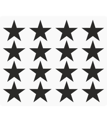Markeringsstickers ster 30 mm op vel (16 stuks)