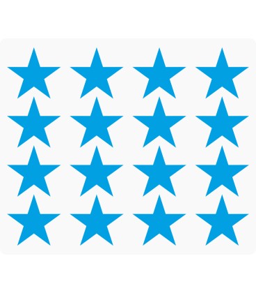 Markeringsstickers ster 30 mm op vel (16 stuks)