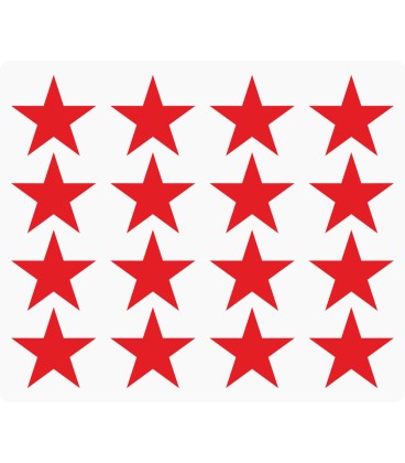Markeringsstickers ster 30 mm op vel (16 stuks)