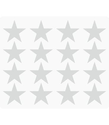 Markeringsstickers ster 30 mm op vel (16 stuks)