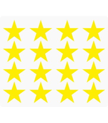 Markeringsstickers ster 30 mm op vel (16 stuks)