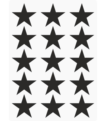 Markeringsstickers ster 35 mm op vel (15 stuks)
