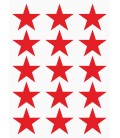 Markeringsstickers ster 35 mm op vel (15 stuks)