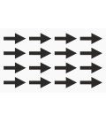 Markeringsstickers pijl 30 mm lang op vel (16 stuks)