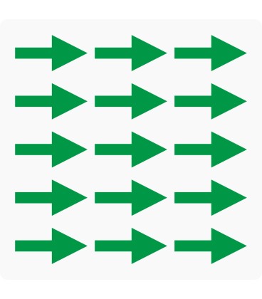 Markeringsstickers pijl 35 mm lang op vel (15 stuks)