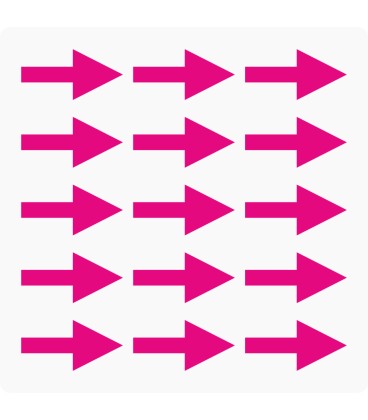 Markeringsstickers pijl 35 mm lang op vel (15 stuks)