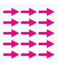 Markeringsstickers pijl 35 mm lang op vel (15 stuks)