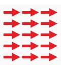 Markeringsstickers pijl 35 mm lang op vel (15 stuks)