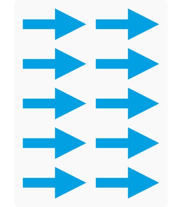 Markeringsstickers pijl 50 mm lang op vel (10 stuks)
