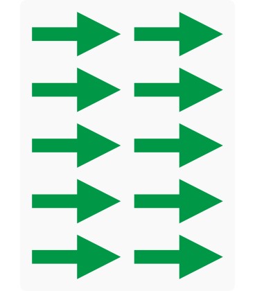 Markeringsstickers pijl 50 mm lang op vel (10 stuks)