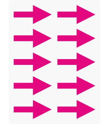 Markeringsstickers pijl 50 mm lang op vel (10 stuks)