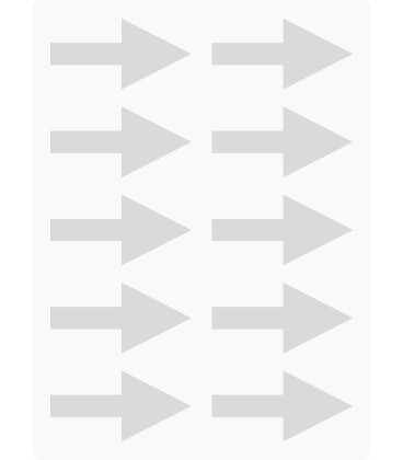 Markeringsstickers pijl 50 mm lang op vel (10 stuks)