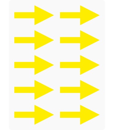 Markeringsstickers pijl 50 mm lang op vel (10 stuks)