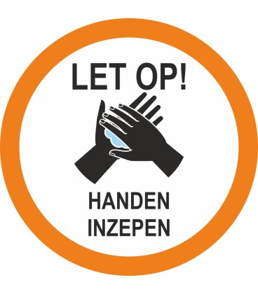 Handen inzepen (rond) sticker