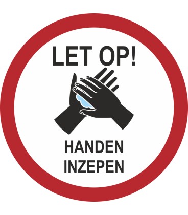 Handen inzepen (rond) sticker