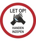 Vloersticker handen inzepen (rond)