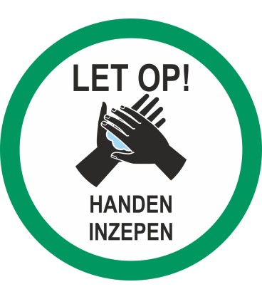 Handen inzepen (rond) sticker