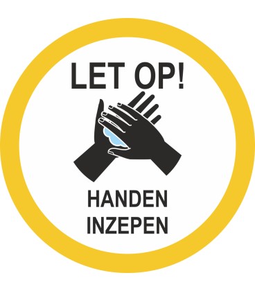 Handen inzepen (rond) sticker