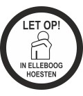 In elleboog hoesten (rond) sticker