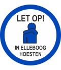 In elleboog hoesten (rond) sticker