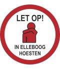 Vloersticker in elleboog hoesten (rond)