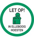 In elleboog hoesten (rond) sticker