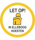 In elleboog hoesten (rond) sticker