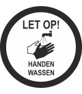 Handen wassen (rond) sticker