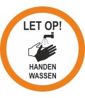 Handen wassen (rond) sticker