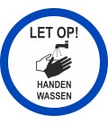 Handen wassen (rond) sticker